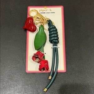 Piper K | Whimsical Heart & Rose Bag Charm